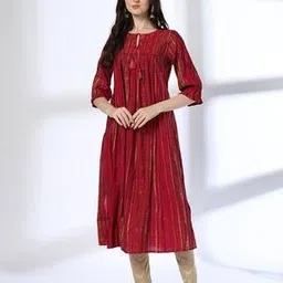 avaasa mix n' match Women Printed Flared Kurta-picture-22
