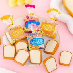 bloombec Bread Shape Eraser, Pencil Erasers, Bread Toast Eraser Non-Toxic Eraser-picture-29