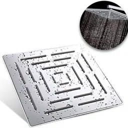 homemates Head Shower Ultra Slim Stainless Steel 8 Inch x 8 Inch Square Rain Shower Handheld image 1