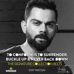 wrogn Men Casual Black Genuine Leather Belt image 4