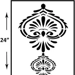 aaradhya collection Reusable DIY Designer Designer Wall Stencil Painting for Home Decoration (Mewari Design, 16-inch x 24-inch) 30015 Wall Stencil Stencil image 3