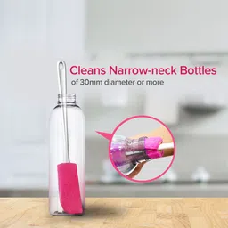 scotch-brite Plastic Bottle Cleaner Brush,Non scratch scrubber ( Pack of 1) Nylon Wet Brush image 5