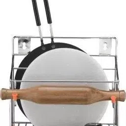 poxeflip Chakla/Belan Kitchen Rack HomePalace Chakla Belan, Rolling Pin Holder, 3 In One Rack Steel image 2