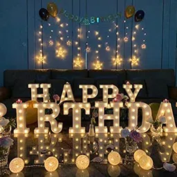 satyam kraft Marquee Alphabet Shaped Led Light (P) Pack of 1. Table Lamp image 5