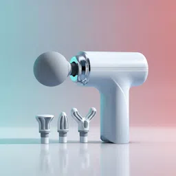 veenova Gun Massager, 4 Heads, 4 Speed, Rechargeable, Massager for Full Body Pain Relief image 1