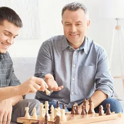 bestie toys Magnetic Wooden Chess Set, 15'' Folding Chess Board Set, Chess Set Strategy & War Board Game image 2