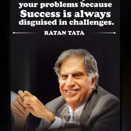 crowdhall Ratan Tata Photo Frame | Ratan Tata Motivational Quotes Frame Digital Reprint 13.5 inch x 10 inch Painting-picture-28