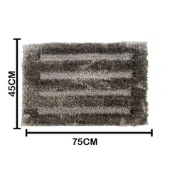 LUXEHOME INTERNATIONAL Classic Taupe Textured 2400 GSM Microfibre Rectangular Bath Mat image 5