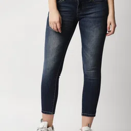 Pepe Jeans Women Blue Skinny Fit Heavy Fade Stretchable Jeans-image-41