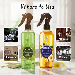 k'triq Lemon Grass & Nagchampa, Premium fragrance room freshener combo pack Spray image 5