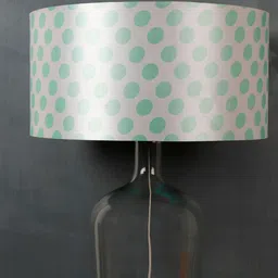 Grated Ginger Green & White Printed Handcrafted Table Lamp image 5