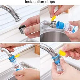 drmd Flexible Kitchen Tap Head Movable Sink Faucet 360° Rotatable ABS Sprayer Faucet Nozzle image 3