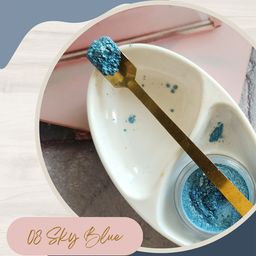 KINDED Set Of 2 Makeup Pigments Loose Shimmer Powder Eyeshadow - Sky Blue+Pinkish Purple-picture-29