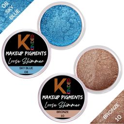 KINDED Set Of 2 Makeup Pigments Loose Shimmer Eyeshadow - Sky Blue 08 & Bronze 10-picture-14