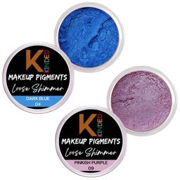 KINDED Set Of 2 Makeup Pigments Loose Shimmer Eyeshadow - Dark Blue 04 & Pinkish Purple 09-picture-10