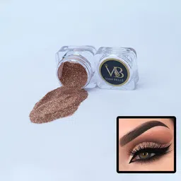 Veoni BELLE Set of 2 HD Holographic Glitter Eyeshadows 5g Each - Rose Gold+Diamond Starlit image 5