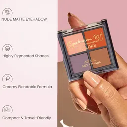 Adbeni Nude Matte 4 Colours Eyeshadow Kit 14g - Shade 06 image 3