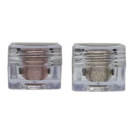 Veoni BELLE Set Of 2 HD Holographic Glitter Eyeshadow 5g Each - Rose Gold & Champagne Gold-picture-1