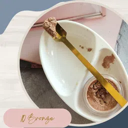 KINDED Set of 2 Makeup Pigments Loose Shimmer Eyeshadow - White Pearl 03 & Bronze 10 image 3