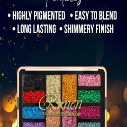 Adbeni 12 Color Shimmery Bridal Eyeshadow Palette 18g - Ranen 1249 image 3