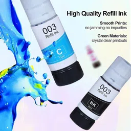 Gedi 003 Refill Ink Compatible for L3110,L3115,L3116,L3150,L1110 Printer 2PC Cyan Ink Bottle image 4