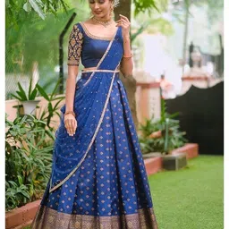 oasis Self Design Semi Stitched Lehenga Choli image 2