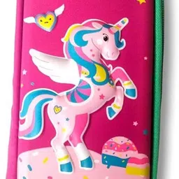 toxen Unicorn Pencil Pouch Cute pink Themed Horse Unicorn Art Canvas Pencil Box-picture-27