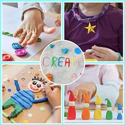 eclet Colorful DIY Non Toxic Super Light Air Dry Modeling Clay For Kids (12 Units)A44 Art Clay image 3