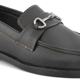 HERE&NOW Black Horse-bit formal shoes Loafers For Women-picture-11