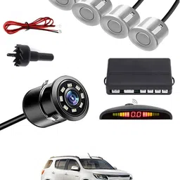 zplus Car Parking Sensors - Set of 4 with Reverse Parking Camera (Silver)-275 Safety of Passengers/Car One Alarm Kit-2087 Parking Sensor-picture-18