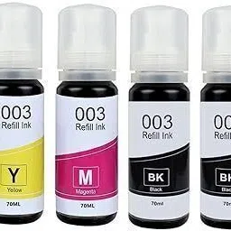 tequo 003 Refill Ink for Epson L3110,L3101, L3210, L3215, L3216, L3151, L3152Printer Black + Tri Color Combo Pack Ink Bottle-image-55