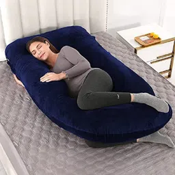 wild mint Polyester Fibre, Microfibre Solid Pregnancy Pillow Pack of 1-picture-18