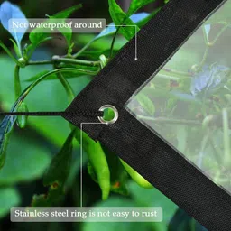 house of common Window Windproof Curtains Waterproof Transparent Tent - For Outdoor,Balcony Sheet Clear, 500 GSM Rain Sun Dust Protectio image 4