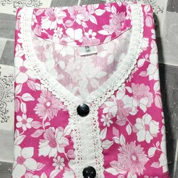 AAKIBE A-line Blue, Pink, White Uniform Kurta-picture-28