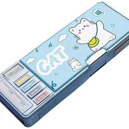 joy maker blue liitel cat Art Plastic Pencil Box-picture-24