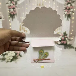 shubh shringar Wedding Money Envelope with Peacock Feather Design, 10 Pcs set Envelopes image 4