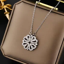 KARISHMA KREATIONS Silver-Plated Stainless Steel Chain-image-6
