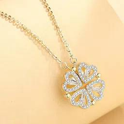 MYKI Gold-Plated CZ-Studded Pendant With Chain-picture-40