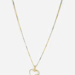 DressBerry Set Of 3 Gold-Plated Cubic Zirconia-Studded Pendants With Chains image 2