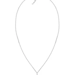GIVA 925 Sterling Silver Rhodium-Plated Cubic Zirconia Studded Pendant With Chain image 2