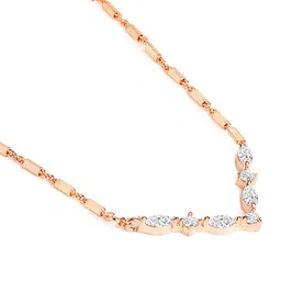 MINUTIAE Rose Gold-Plated Stones-Studded Necklace With Chain image 3