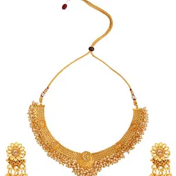 Shining Jewel - By Shivansh Gold-Plated Beaded Jewellery Set-image-27