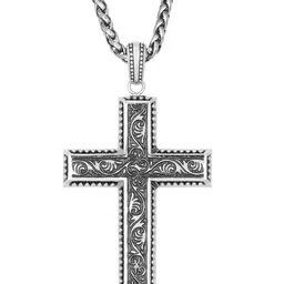 EL REGALO Alloy Contemporary Cross Shaped Pendant  With Chain-picture-38