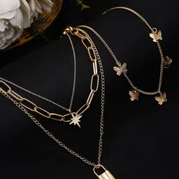 Celena Cole Set of 2 Gold-Toned Gold-Plated Necklaces-image-6