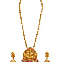 Shining Jewel - By Shivansh Gold-Plated Antique Jewellery Set-picture-29