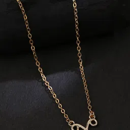 kashwini Rose Gold-Plated Brass Aries Zodiac Sign Necklace-picture-20