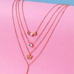 Cierra Rose Gold-Plated Layered Necklace-picture-34