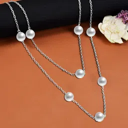 Mikado Silver-Plated Beaded Layered Chain-picture-47