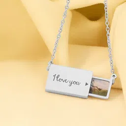 Peora Unisex Silver-Plated Stainless Steel Necklace-picture-13
