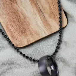 Okos Ring-Shaped Stainless Steel Pendant With Chain-picture-23